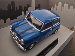 Mini Cooper blauw Schaal 1:43