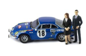 Renault Alpine 1800 S #18 Monte Carlo 1973 + Figuren Schaal 1:43