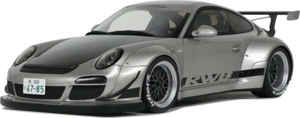 Porsche 911 (997) RWB Abu Dhabi 2024 Zilver Schaal 1:18